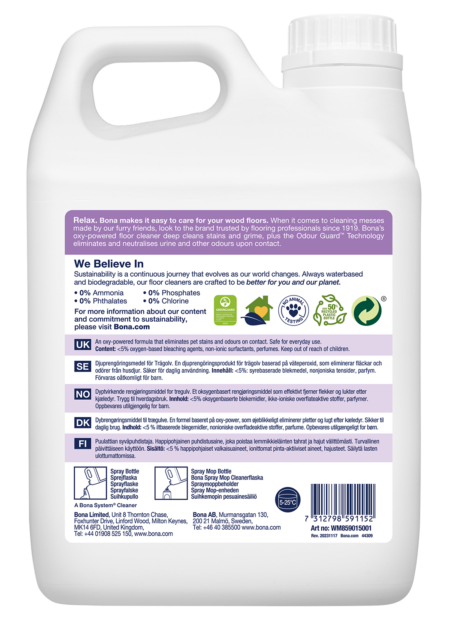 Bona Pet System™ Wood Floor Deep Cleaner Refill 2,5L