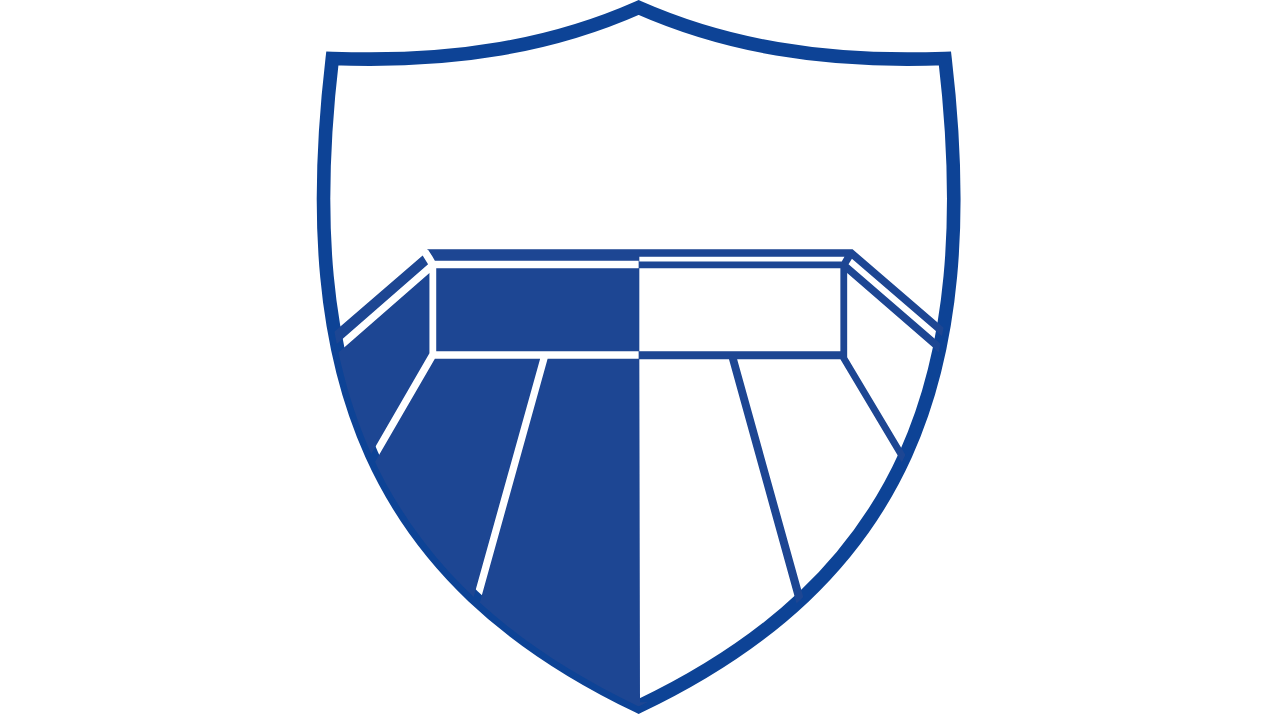 Icon for floor and color matching skirting showing a shield with a floor plank and a skirting board that matches in color and design.